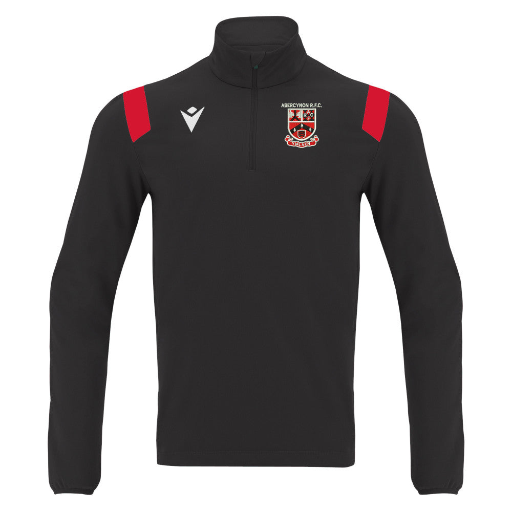 Abercynon RFC - Gange 1/4 Zip Top (Black/Red) Adult