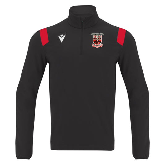 Abercynon RFC - Gange 1/4 Zip Top (Black/Red) Adult